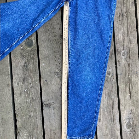 LEVI’S Vintage Jeans Retro USA MADE Cotton High Rise Tapered Blue Denim Size 14 - Picture 16 of 16